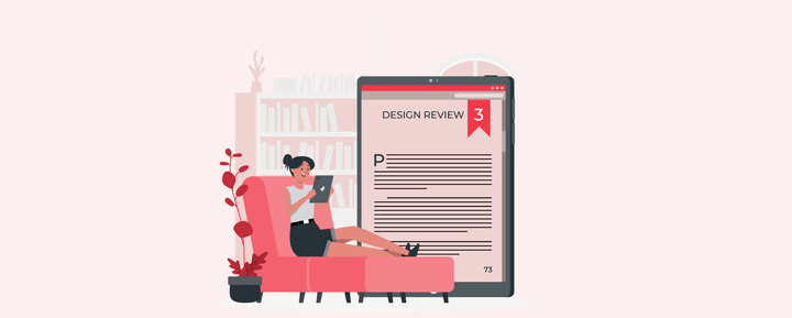Person reviewing content on large screen